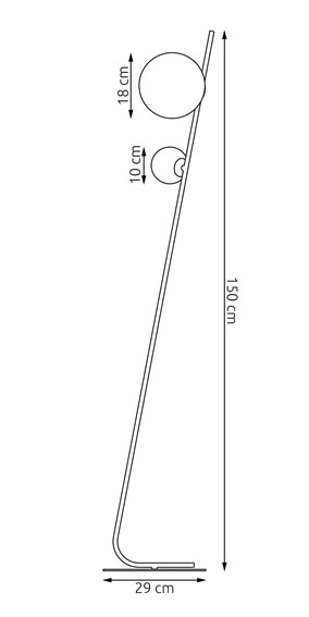 Lampa Podłogowa TATU LP2 Czarny