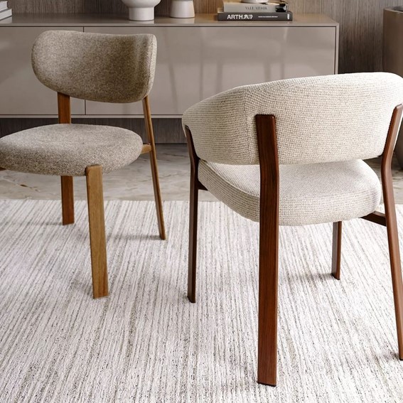 Krzesło NAGOJA D Jasny Beż/Orzech