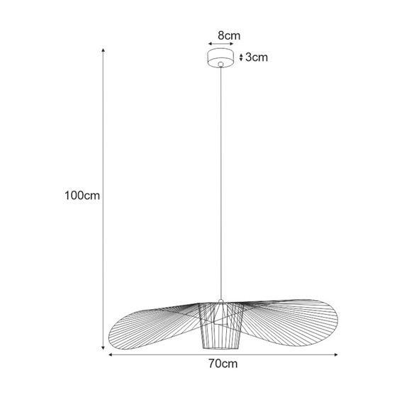 Lampa Wisząca KAPELUSZ KP-21 MINI Beżowy