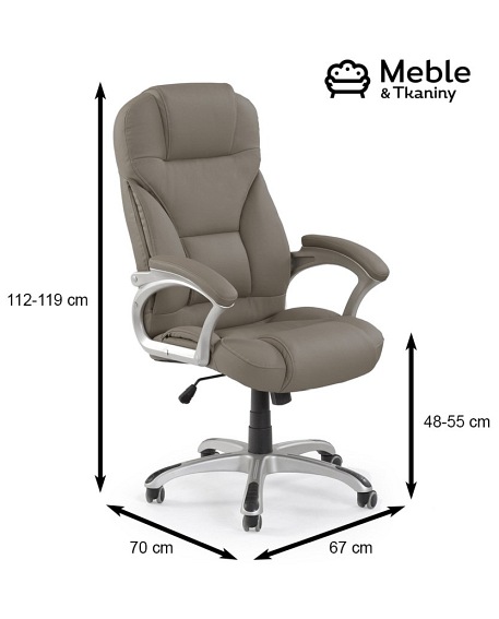 Fotel Gabinetowy DESMOND Popiel