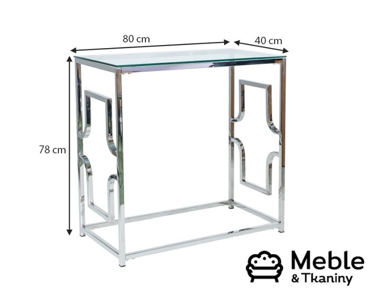 Konsola VERSACE C Transparentny/Srebrny