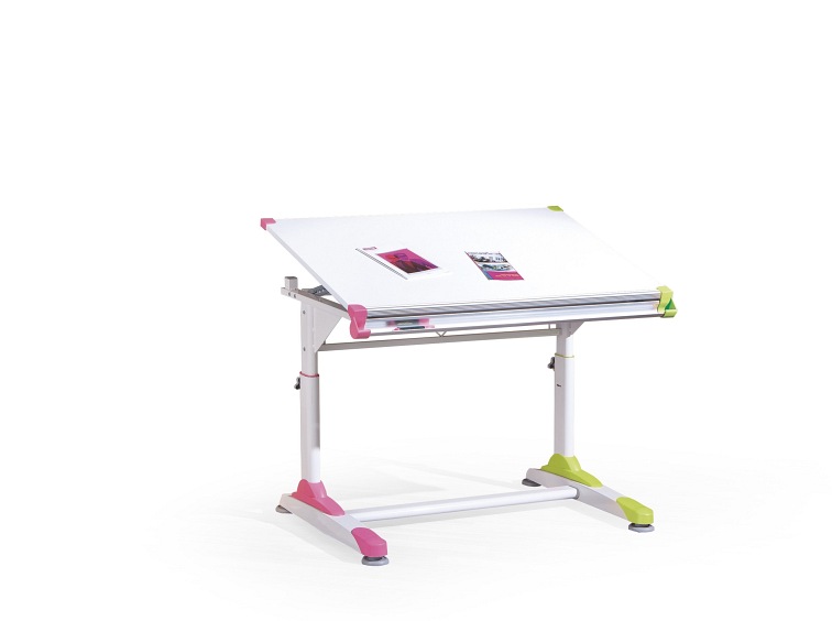 Biurko COLLORIDO Biały/Zielony/Różowy