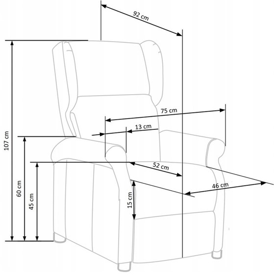Fotel Wypoczynkowy AGUSTIN 2 Czarny