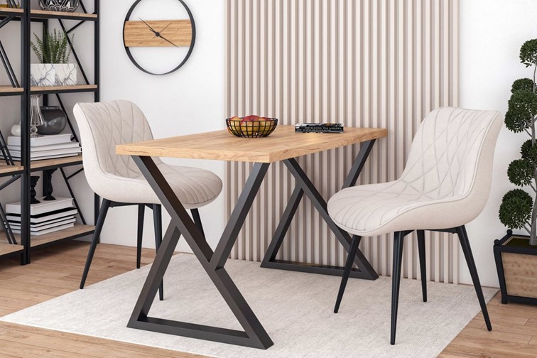 Stół ST(B)-FX/X60 67x128 Dąb Złoty Craft/Czarny