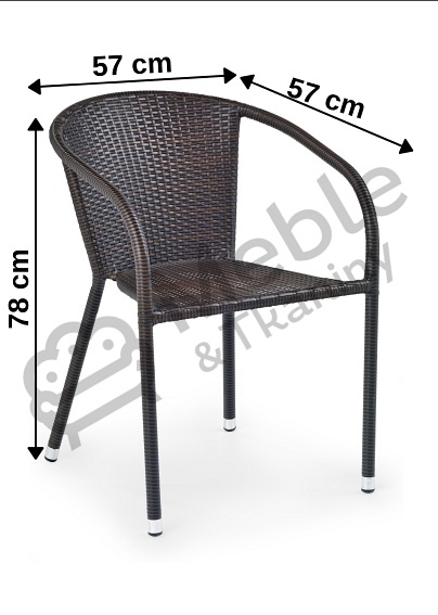 Krzesło Ogrodowe MIDAS Ciemny Brąz