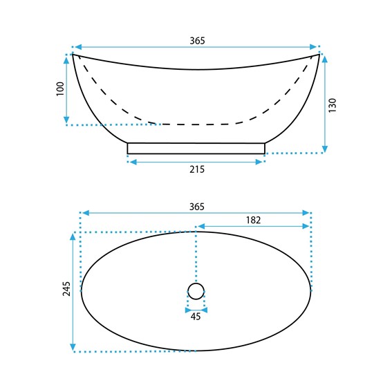 Umywalka Nablatowa KATE 36 Biały