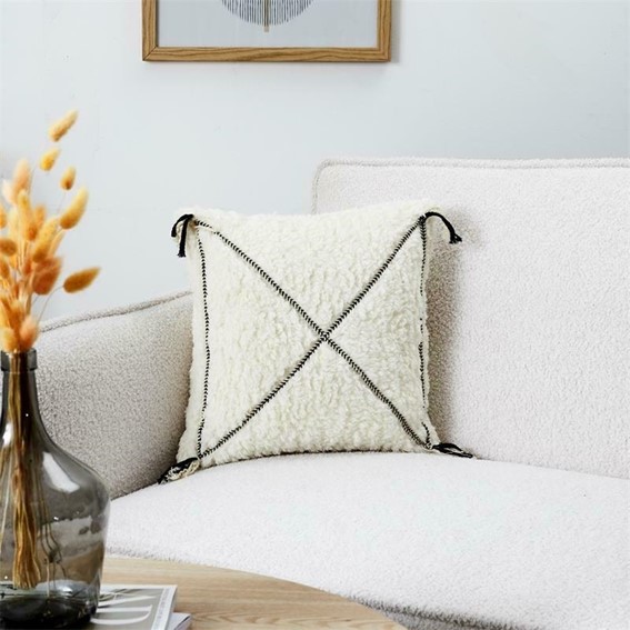 Poduszka SHERPA Biały Z Czarnym Wzorem