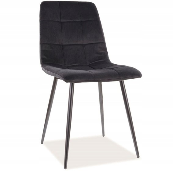 Krzesło MILA Velvet Czarny/Czarny