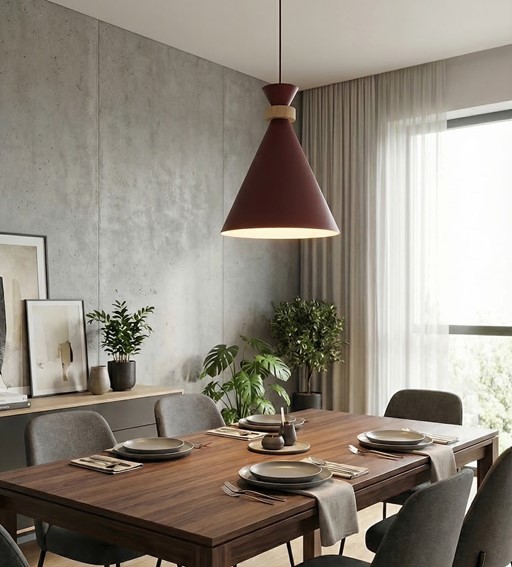 Lampa Wisząca ZERO 1 Burgundowy