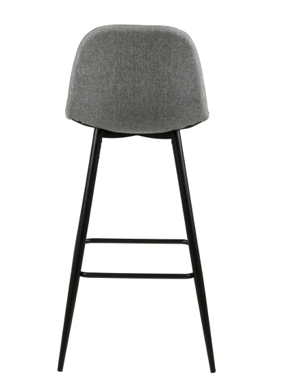 Stołek Barowy WILMA Jasny Szary/Czarny