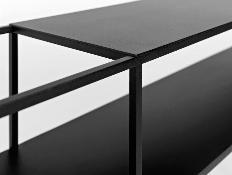 Konsola SENSO FLOWER METAL P 120x25 Czarny