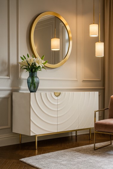 Komoda STILIG ST321 Biały/Złoty