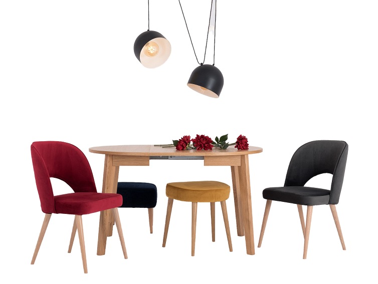 Krzesło Buko 45x50x85 Szary Bez/Naturalny