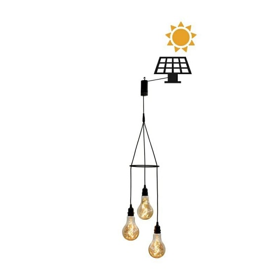 Lampa Wisząca SIMONA 180 HANG SOLAR & BATTERY Naturalny