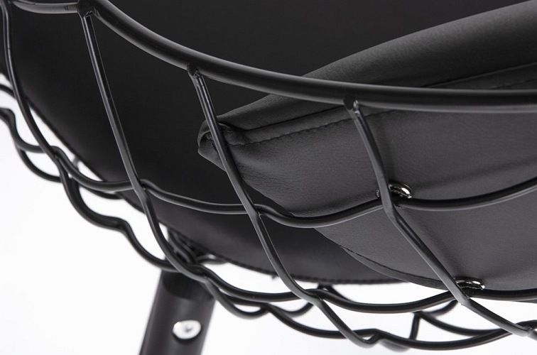 Krzesło DEMON Czarne Ekoskóra