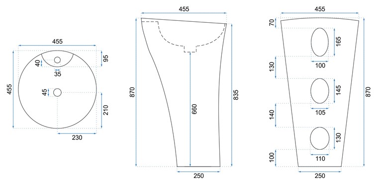 Umywalka Wolnostojąca AGNES Biały