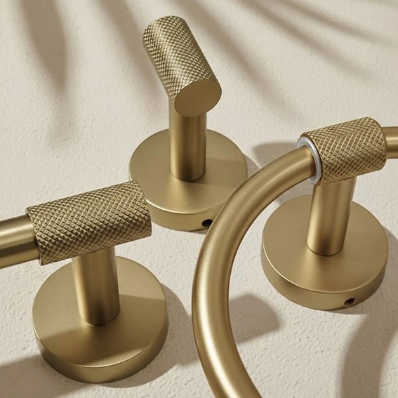 Wieszak Łazienkowy Jednoramienny GALO 5701 Złoty Szczotkowany