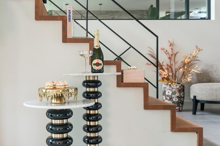 Stolik BARBARA Fi41cm Czarny