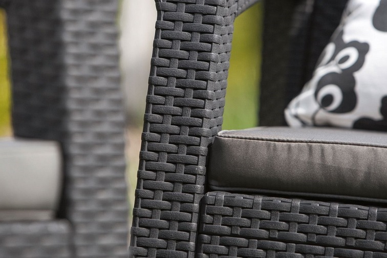 Zestaw Ogrodowy Foteli Corfu Duo 2-Osobowy 70x75x79 Grafit