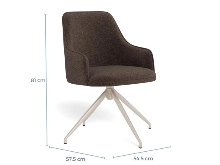 Krzesło ADIA Brązowy/Szary