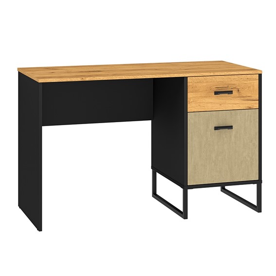 Biurko COLT 07 Dąb Craft Złoty/Czarny