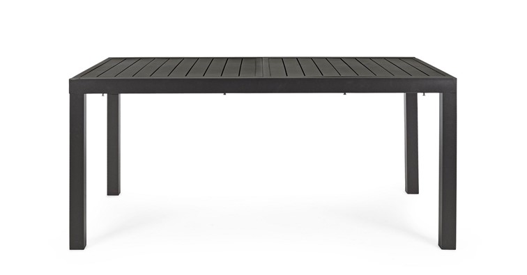 Stół Rozkładany Ogrodowy HILDE (160-240)x90cm Czarny