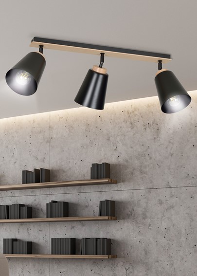 Lampa Sufitowa ATLAS 3 Czarny