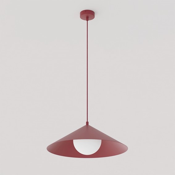 Lampa Wisząca MONO 1M Burgundowy/Opal