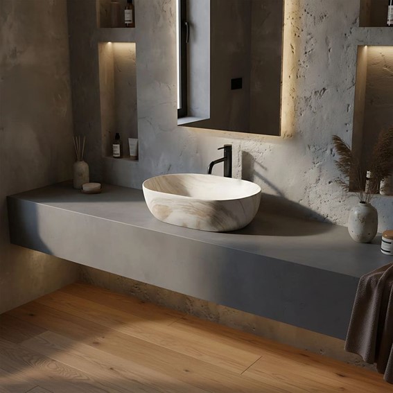 Umywalka Nablatowa AMELIA SATURN 48 Beżowy