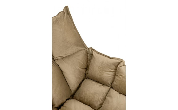 Fotel Bujany SWING VELVET Jasny Brąz