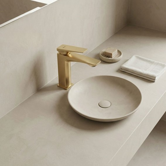 Bateria Umywalkowa PRIME Złoty Szczotkowany