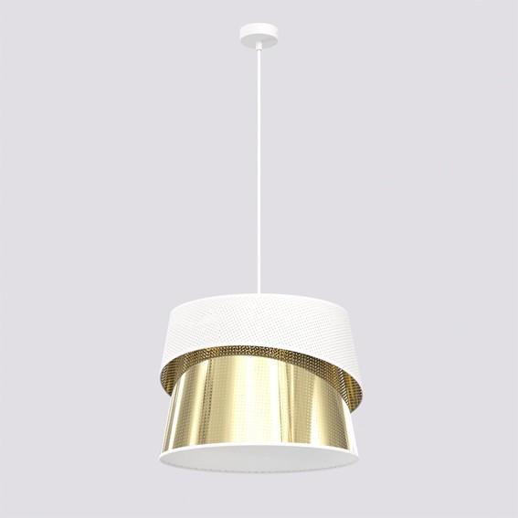 Lampa Wisząca CANVA 1 Biały/Złoty