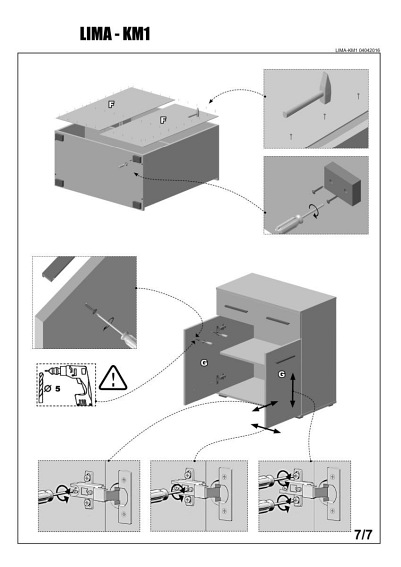 Komoda LIMA KM-1 Dąb Sonoma/Biały