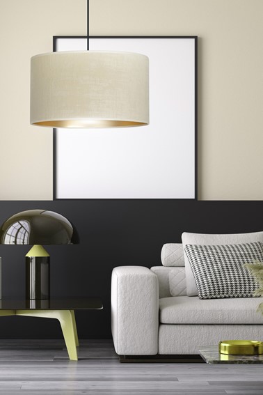 Lampa Wisząca HILDE 1 Czarny/Biały