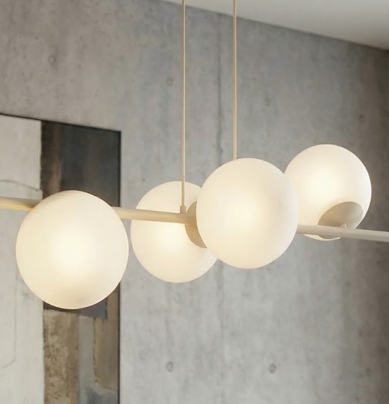 Lampa Wisząca MAGNUS 6 Beżowy/Biały