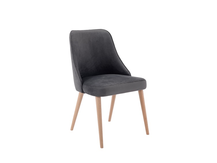 Krzesło Spring 45x50x85 Szary Bez/Naturalny