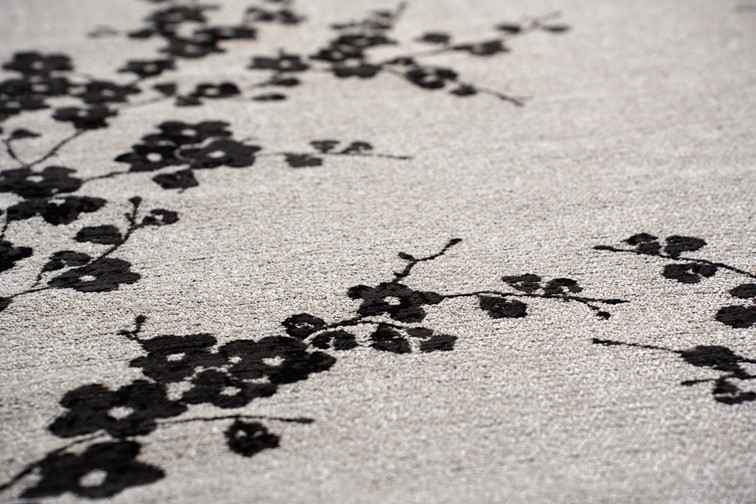 Dywan SAKURA NIGHT SNOW ROUND 9835 Fi240cm Biały/Czarny