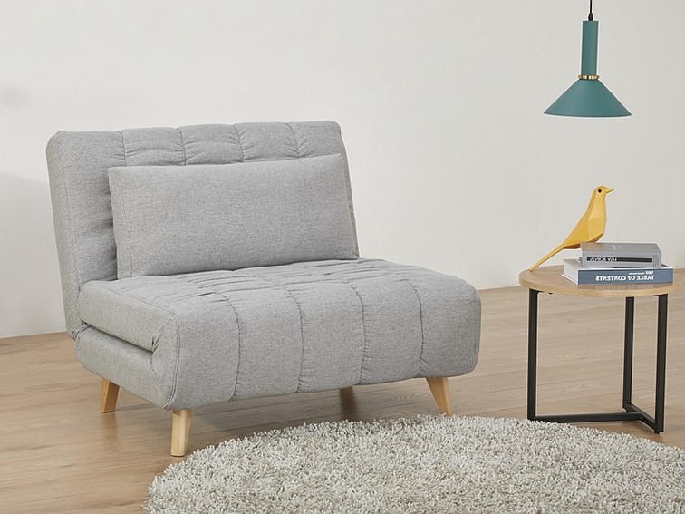 Fotel BILLY Buk/Szary TAP.137