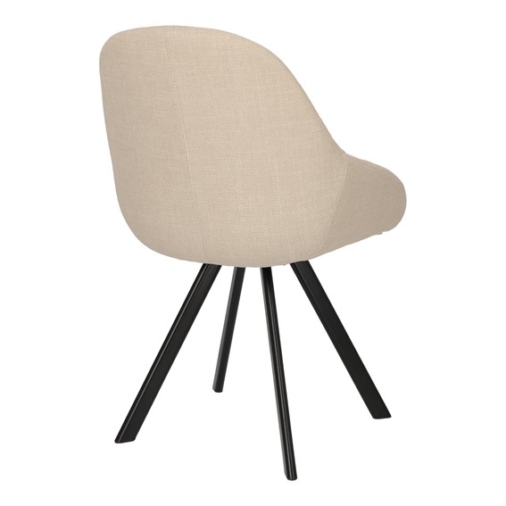 Krzesło NELS Czarne Nogi Beżowy
