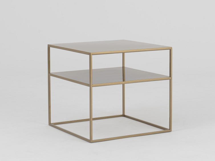 Stół Kawowy Tensio 2 Floor Metal 50x50 Złoty
