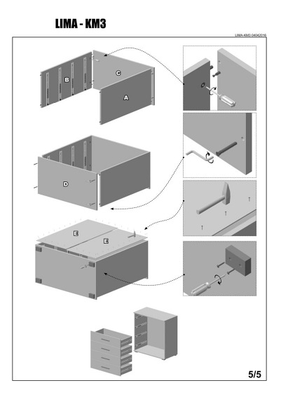 Komoda LIMA KM-3 Dąb Sonoma/Biały