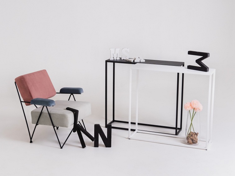 Konsola JULITA Metal 95-1F 100x30 Biały