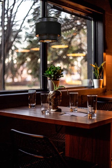 Lampa Wisząca AMOS K-5280 Czarny/Złoty