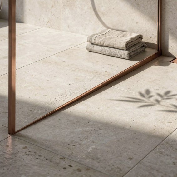 Listwa Spadkowa Brodzikowa Prawa 100cm Miedź Szczotkowany