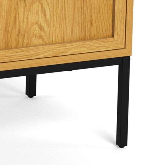 Komoda PALMDALE 158 cm Dąb Naturalny/Czarny