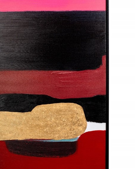 Obraz ABSTRACT SHAPES PINK 73x143 cm