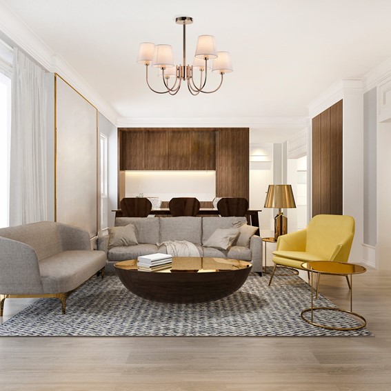 Żyrandol MAGNUM 6 Złoty