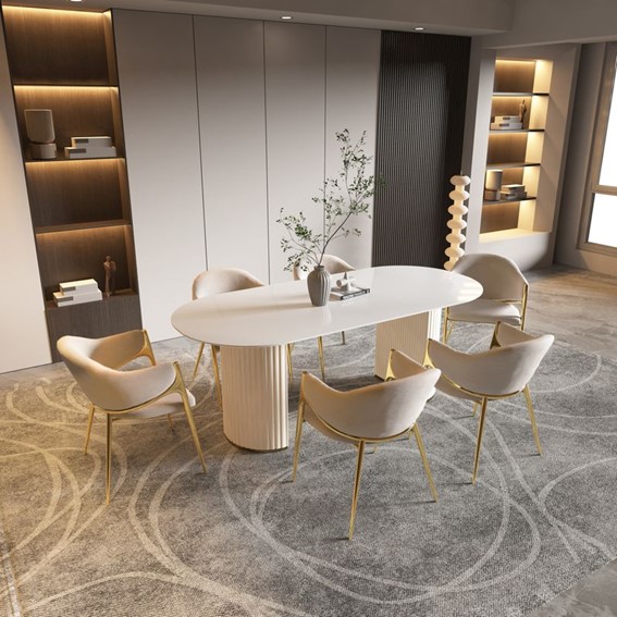 Krzesło MODIG M5-10 Biały/Złoty