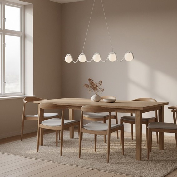 Lampa Wisząca SINUS 5 Biały/Opal