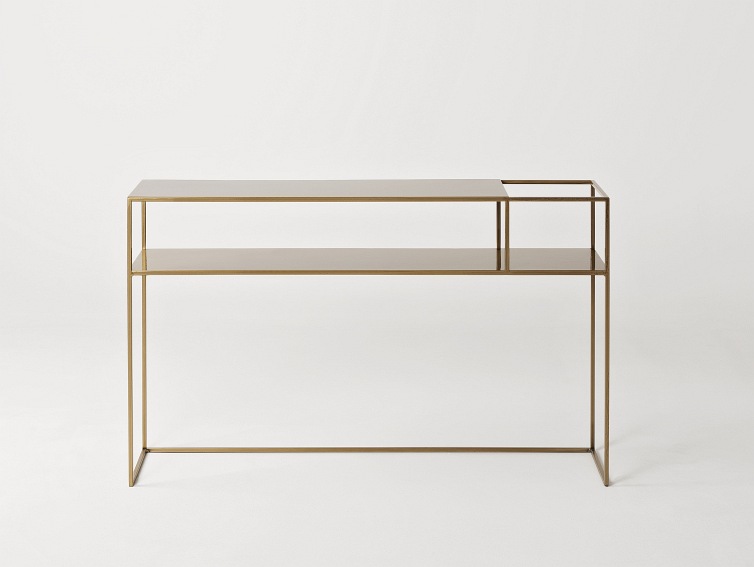 Konsola SENSO FLOWER METAL P 120x25 Złoty